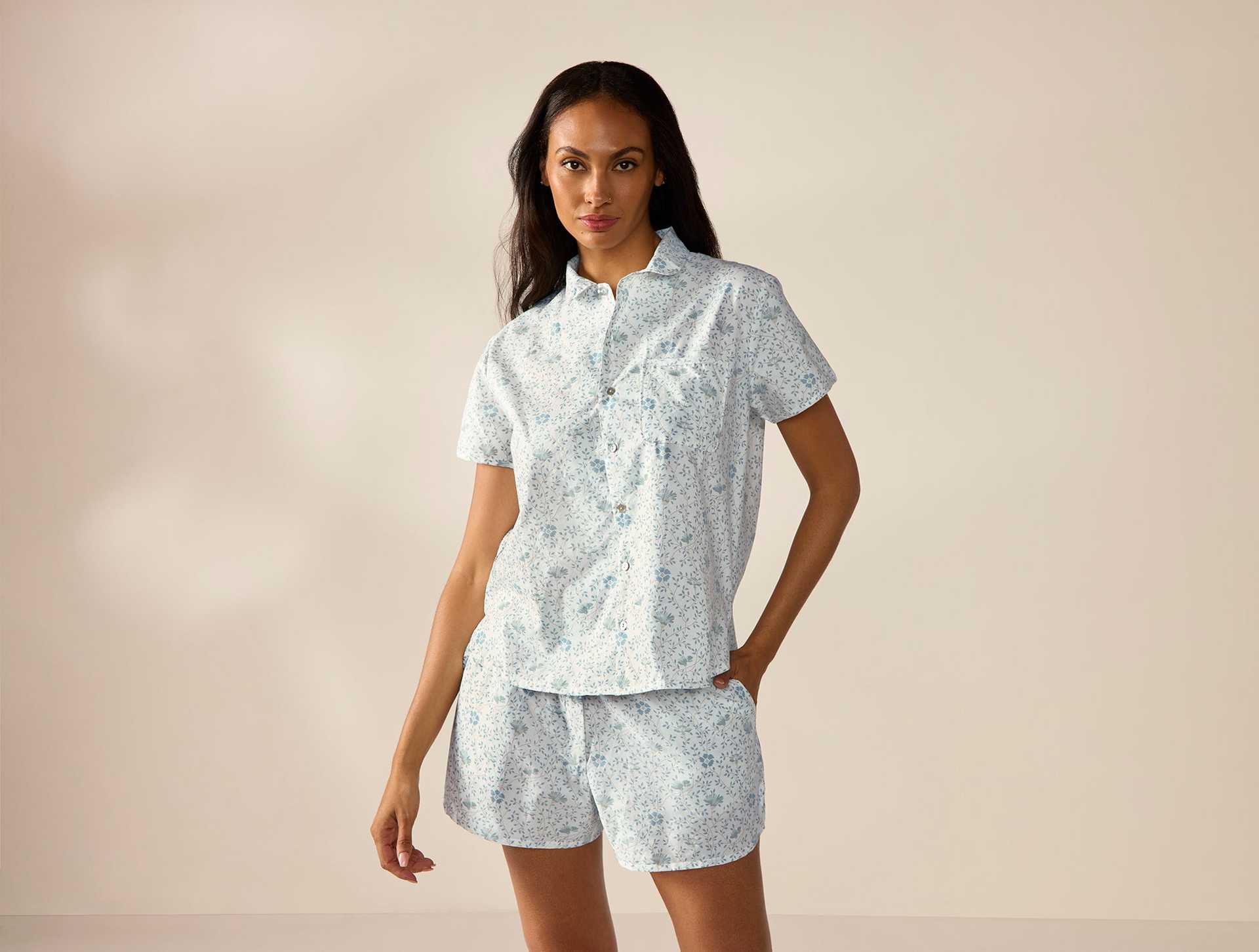 Women's Isla Organic Cotton Short Sleeve Pajama Set