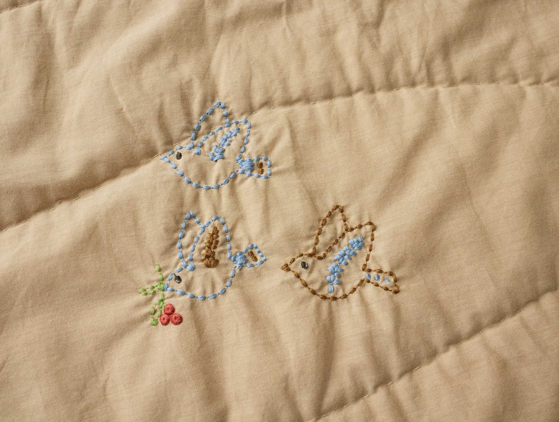 Woodland Organic Embroidered Toddler Quilt