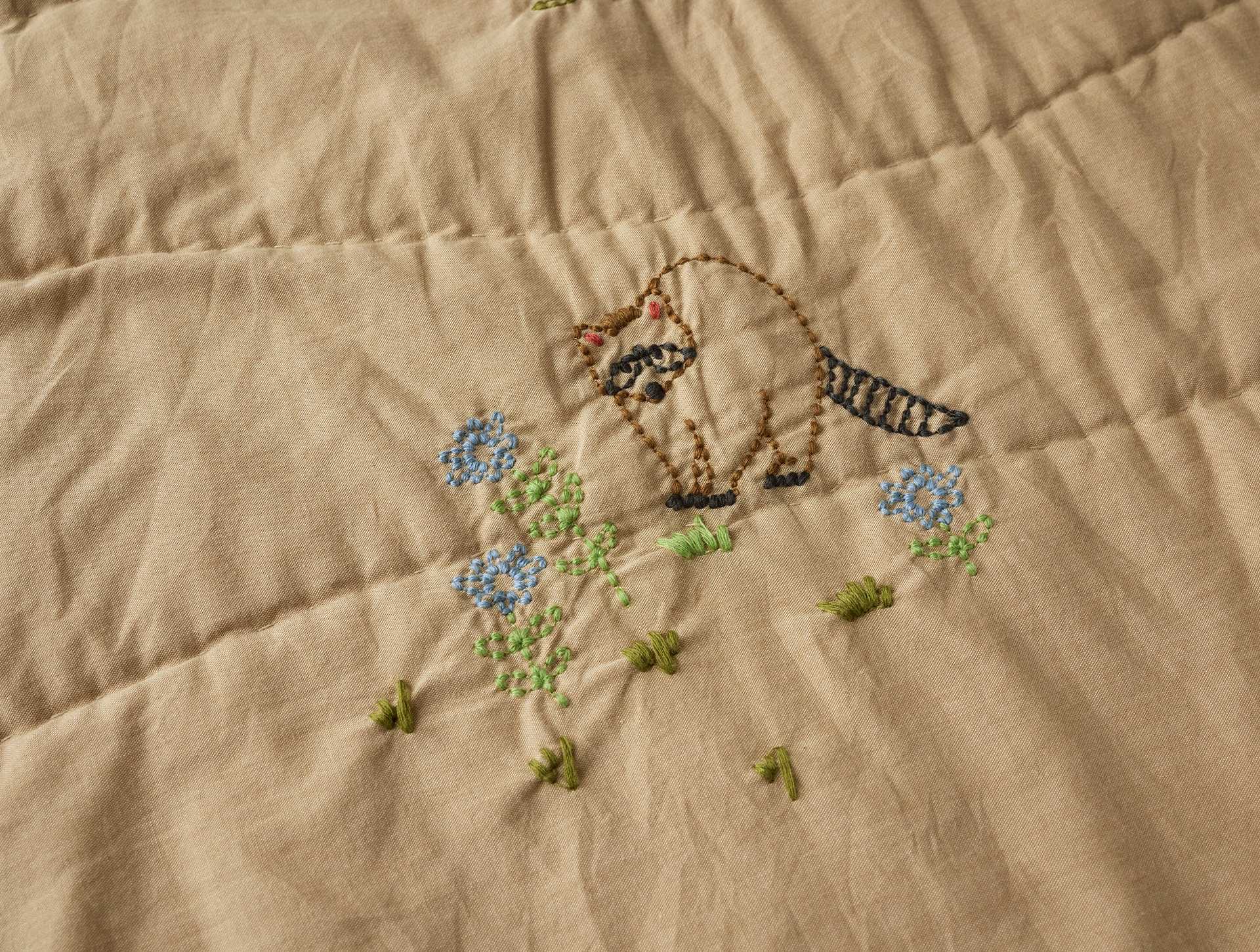 Woodland Organic Embroidered Toddler Quilt