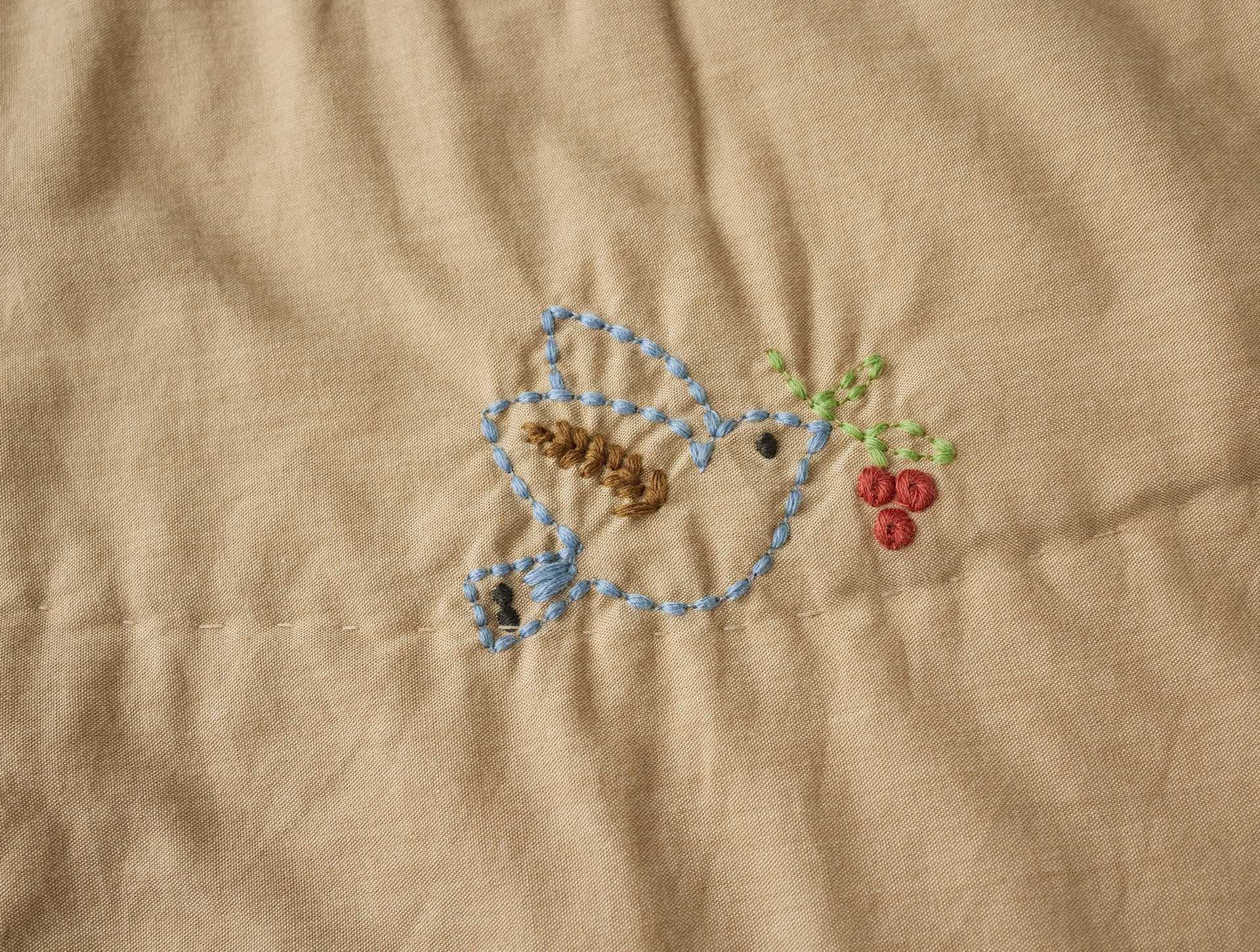 Woodland Organic Embroidered Toddler Quilt
