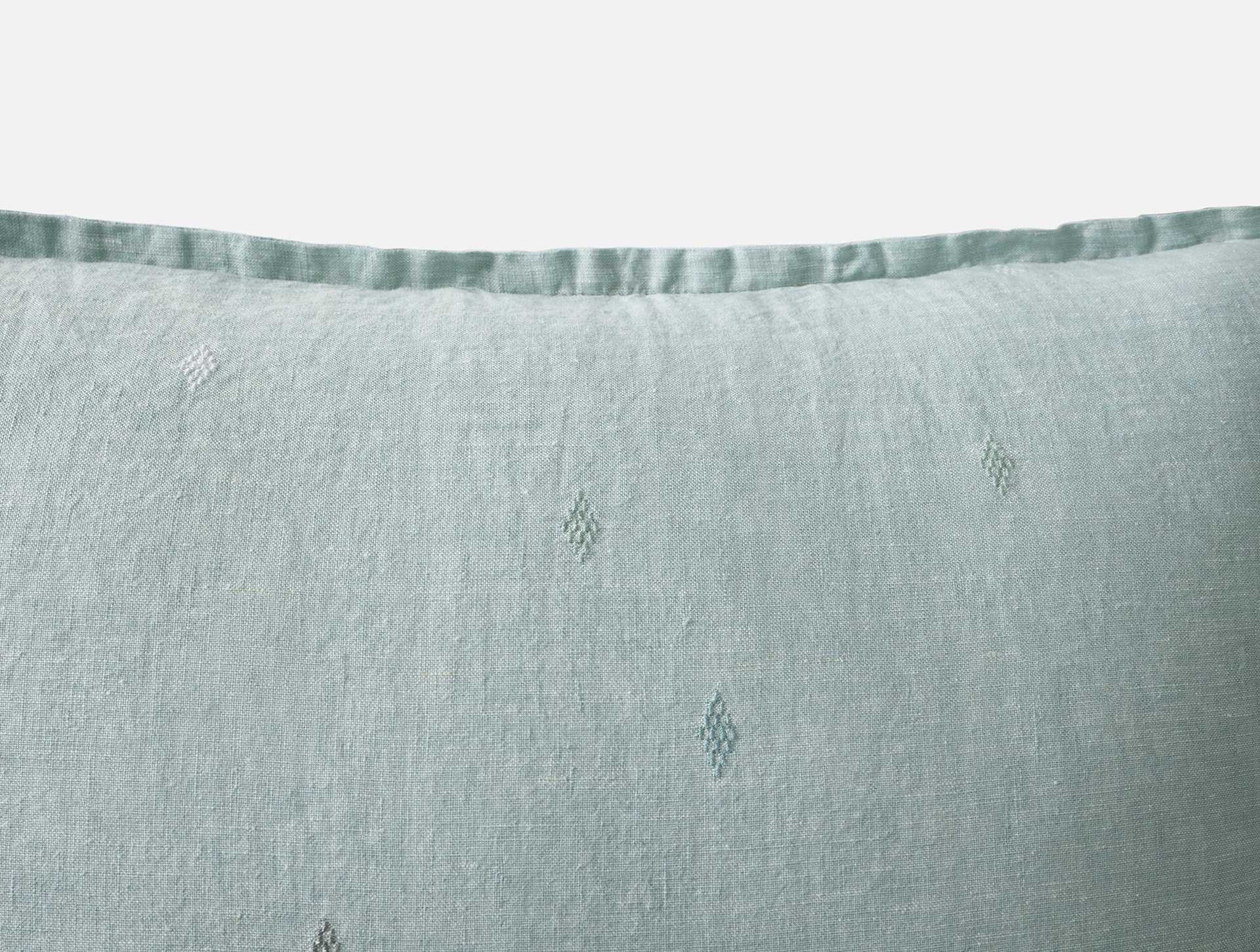 Cambria Embroidered Organic Linen Sham