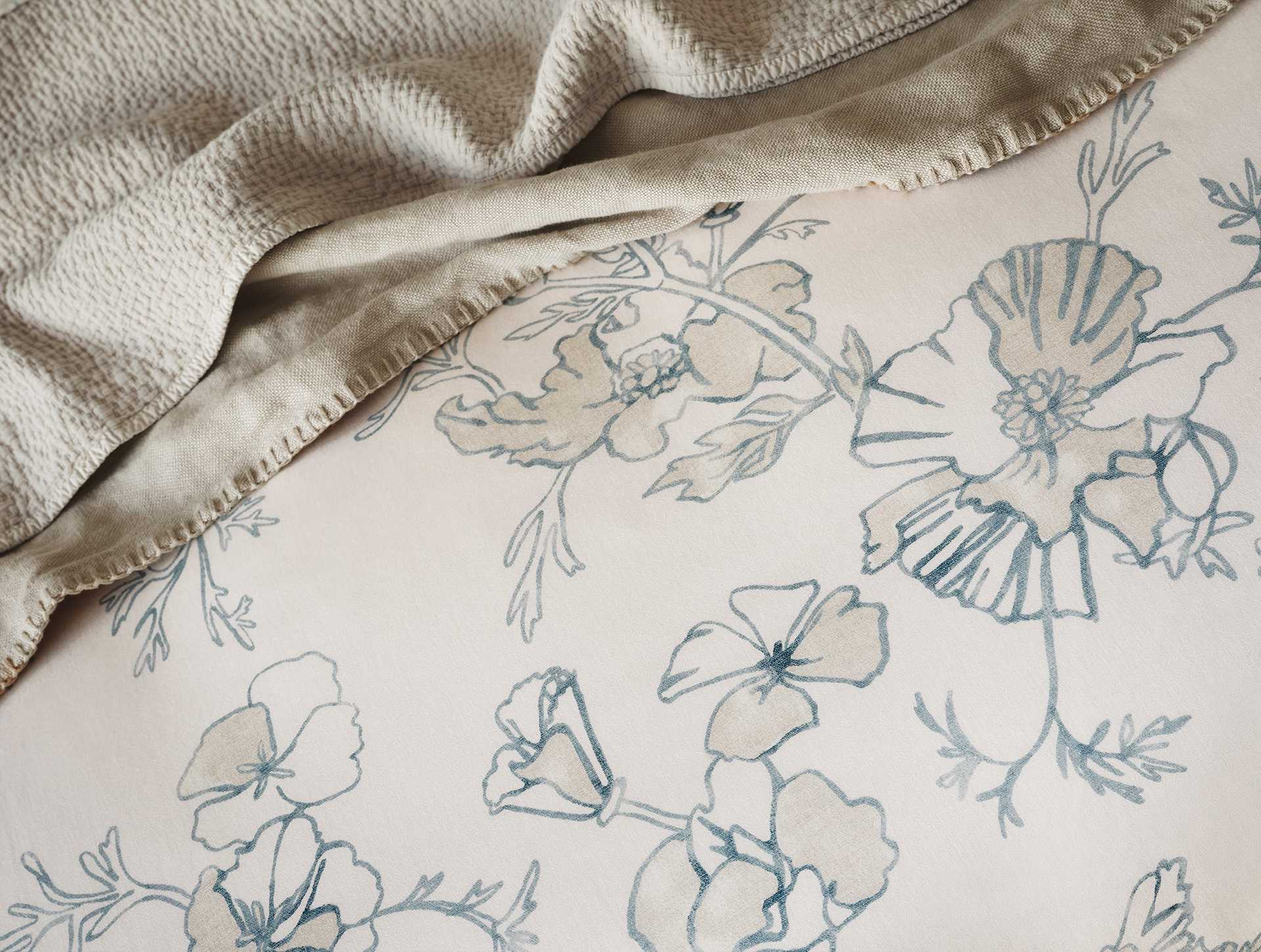 Romneya Organic Print Duvet Cover