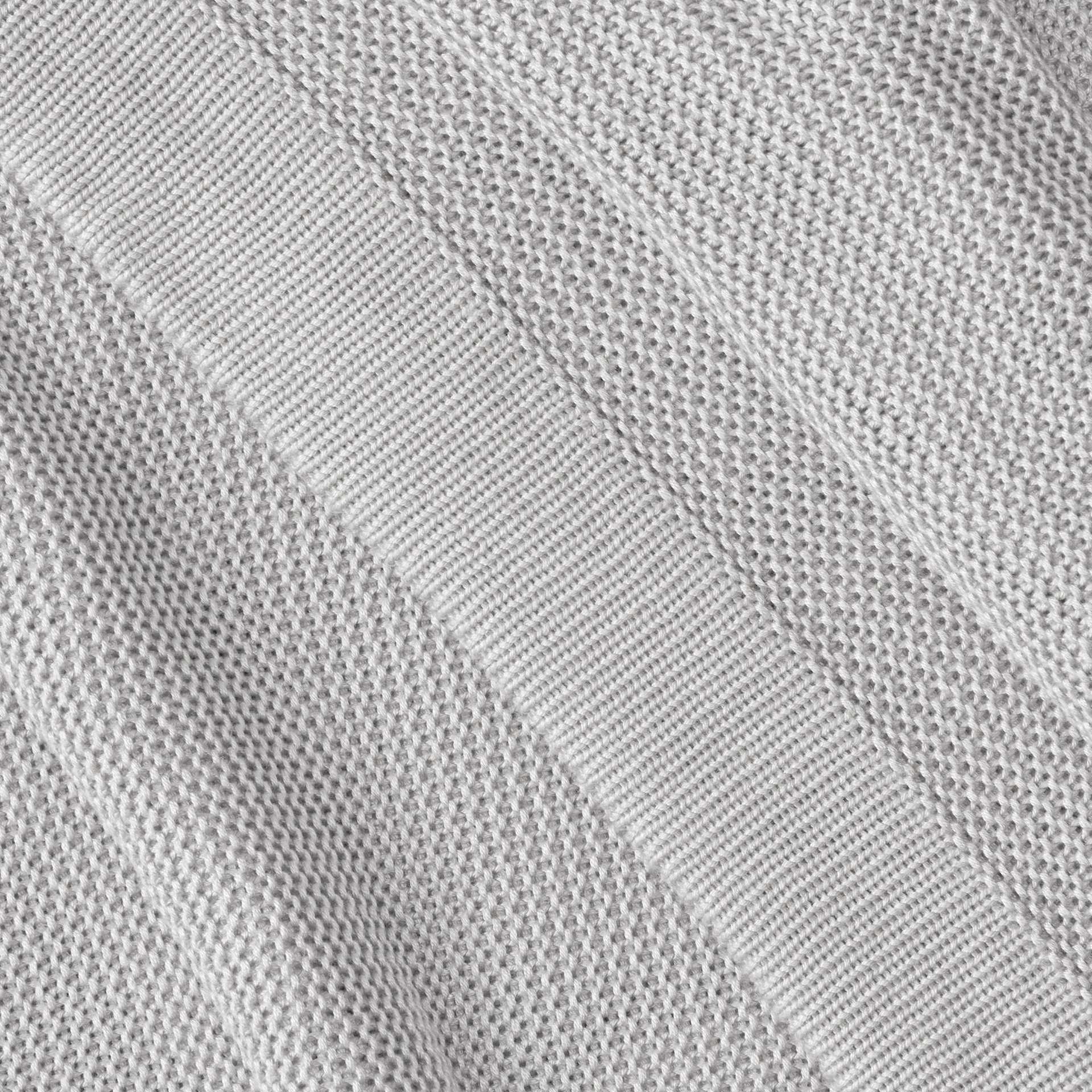 Close up of light grey cloud knit blanket |Color:Light Grey