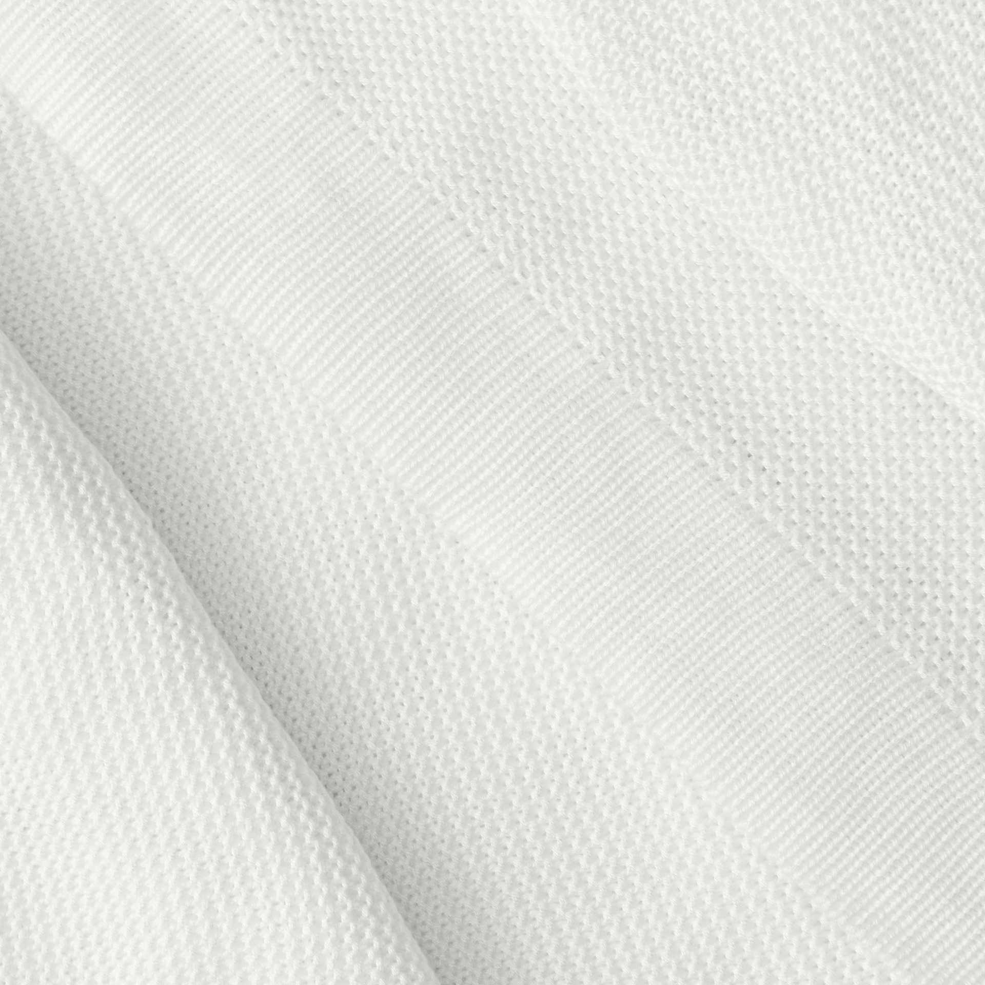 Close up of white cloud knit blanket |Color:White