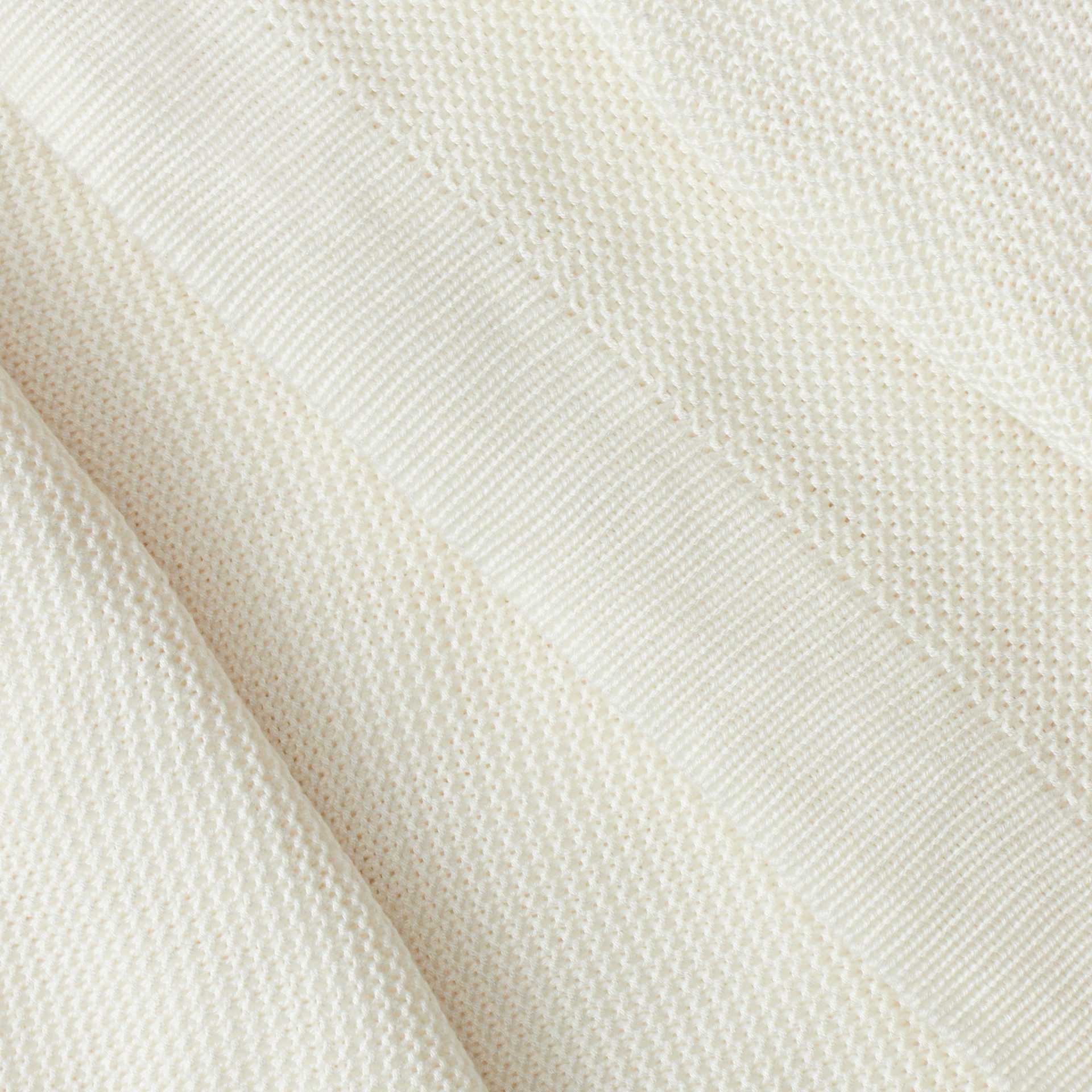 Close up of ivory cloud knit blanket |Color:Ivory