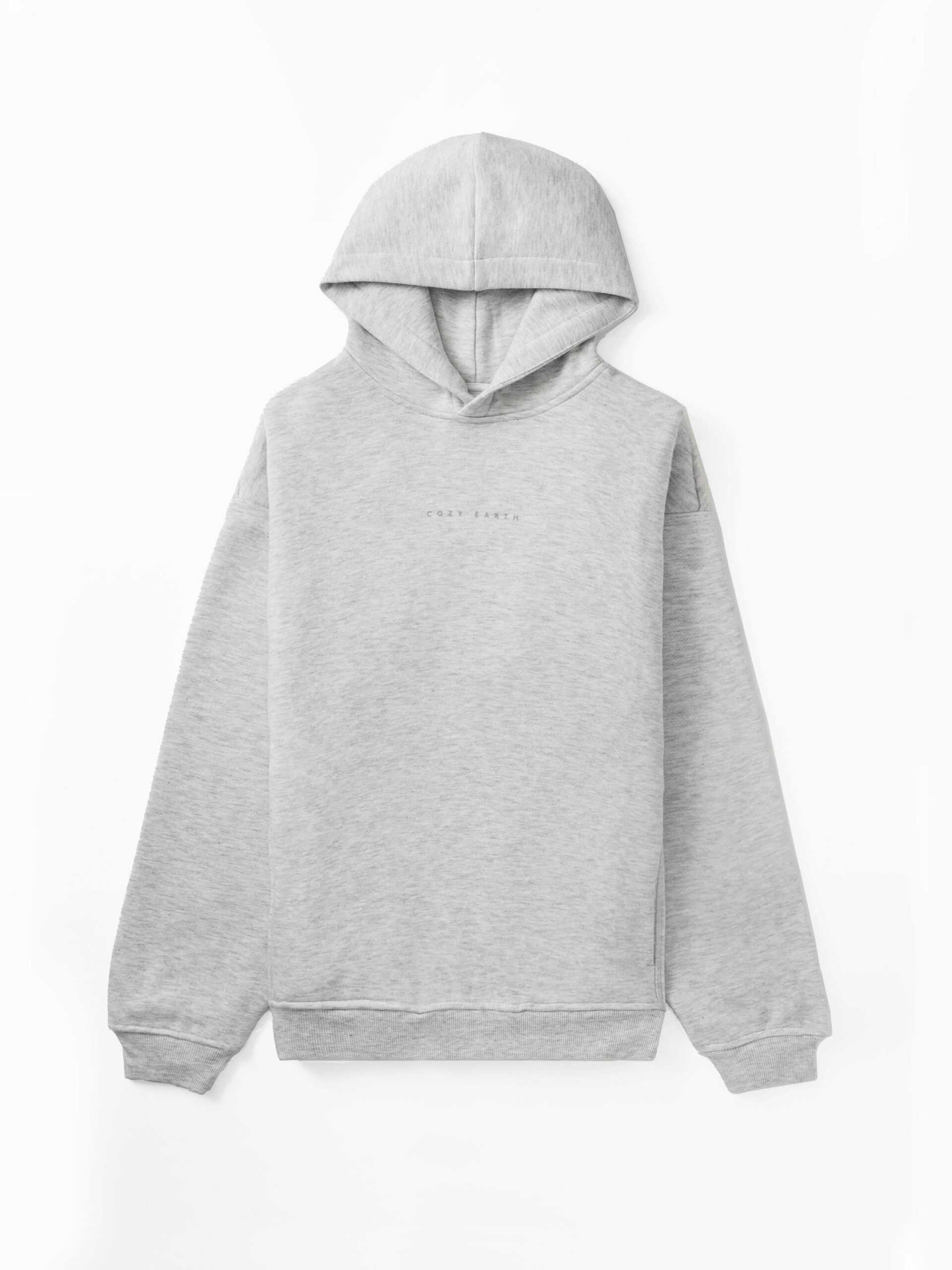 Flat lay of heather grey cityscape hoodie |Color:Heather Grey