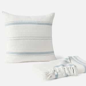 Bonita Organic Throw + Decorative Pillow Cover Set