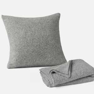 Cordillera Alpaca Cotton Knit Throw + Decorative Pillow Set