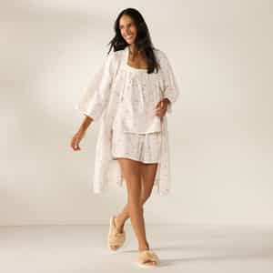 Women's Isla Organic Cotton Cami Short + Robe Set