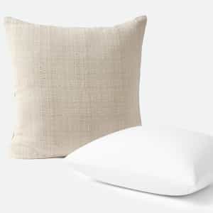 Lido Organic Decorative Pillow Cover + Pillow Insert Set