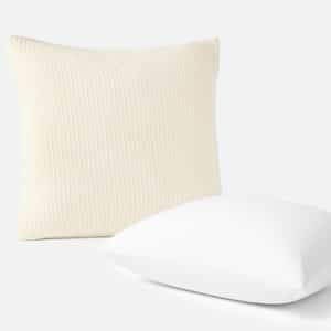 Linea Organic Knit Decorative Pillow Cover + Pillow Insert Set