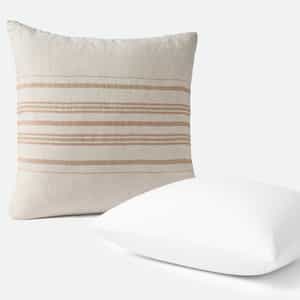 Mojave Organic Linen Decorative Pillow Cover + Pillow Insert Set