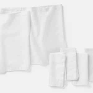 Olivos Embroidered Organic Runner + Napkin Set