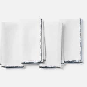 Olivos Embroidered Organic Linen Napkins