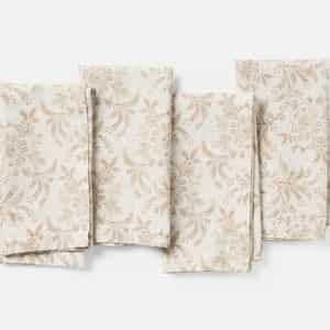 Marguerite Organic Print Napkins, Set of 4
