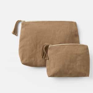 Helena Organic Linen Pouch Set