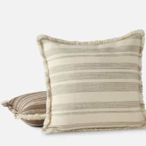 Alpaca Striped Decorative Throw Pillow Cover
