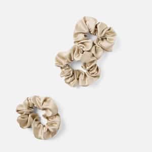Selene Organic Silk Scrunchy, Set of 3