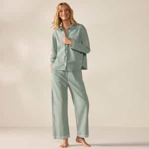 Women's Cloud Brushed Organic Flannel Long Sleeve Pajama Set