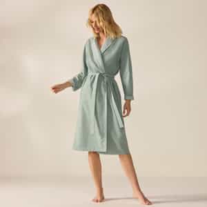 Women's Cloud Brushed Organic Flannel Robe