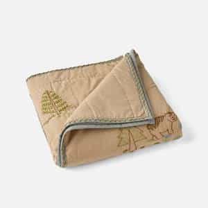 Woodland Organic Embroidered Toddler Quilt