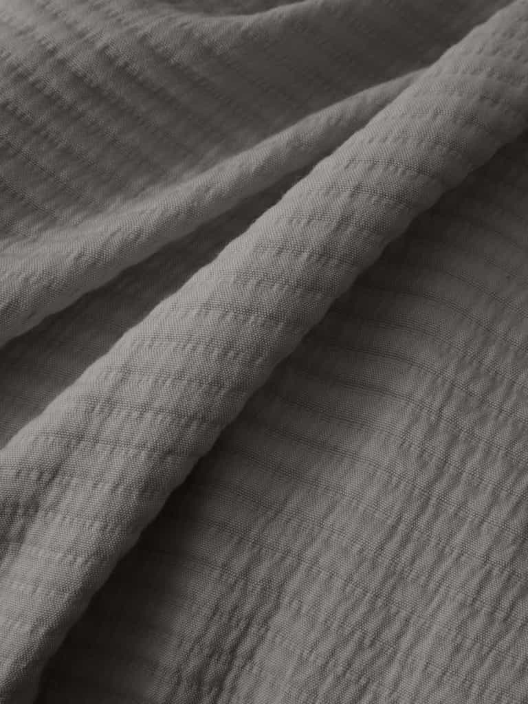 Close up of charcoal coverlet fabric |Color:Charcoal