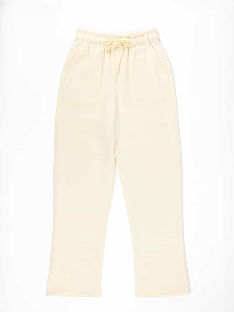 Alabaster CityScape Wide Leg Pant with white background |Color: Alabaster
