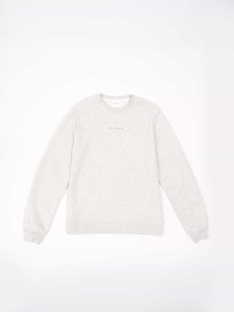 Flat lay of heather grey citycape pullover |Color:Heather Grey
