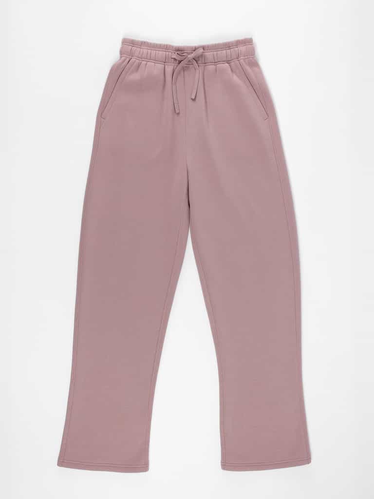 Dusty Orchid CityScape Wide Leg Pant with white background |Color: Dusty Orchid