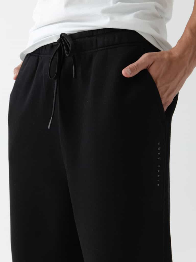 Close up of black cityscape sweats with white background |Color:Black