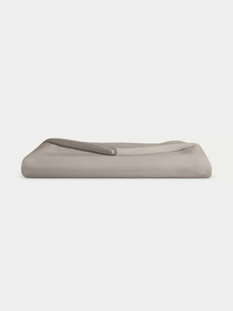 Dove Grey flat sheet folded with white background |Color:Dove Grey