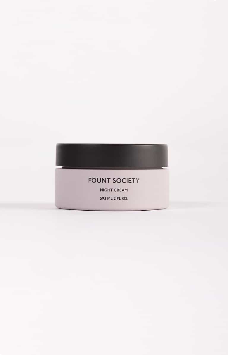 A jar of Fount Society Night Cream