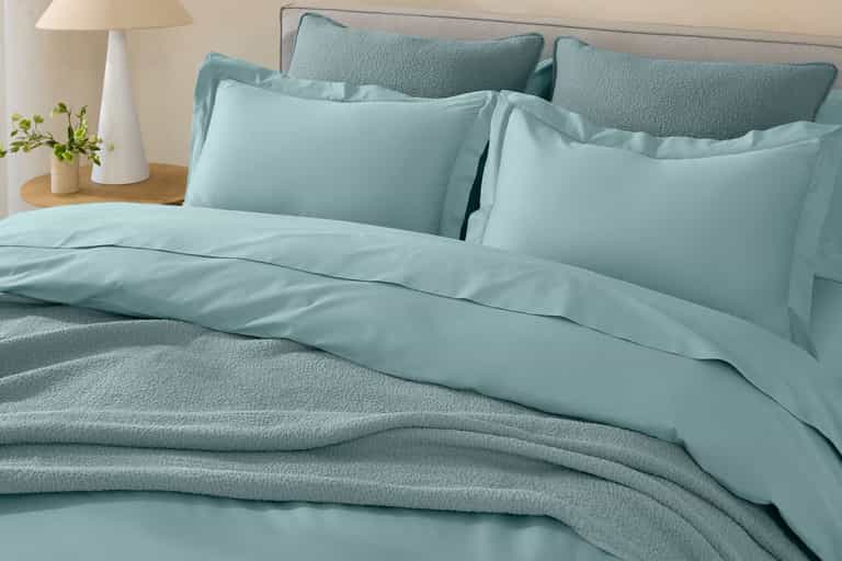 Cloud Soft Organic Sateen Duvet Cover | Pacific Blue