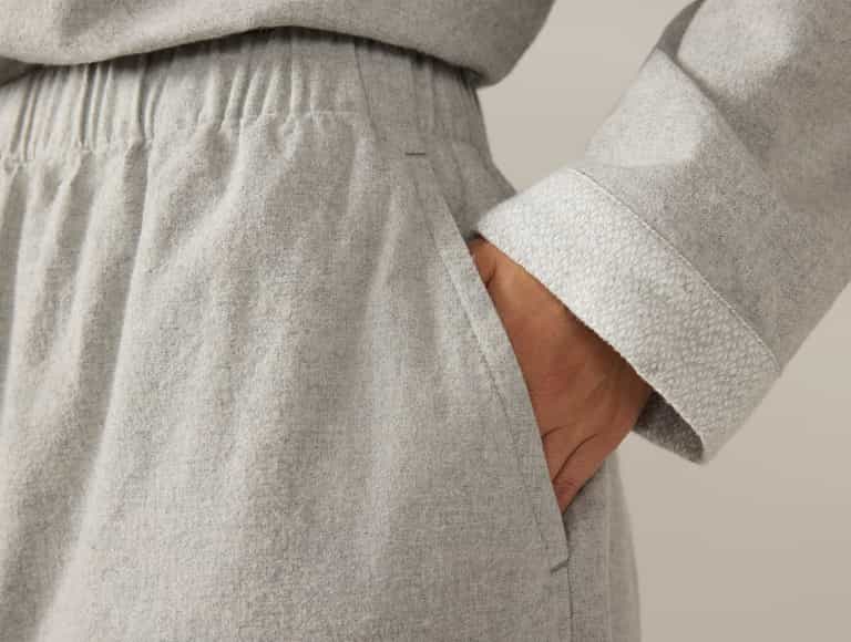 Women's Cloud Brushed Organic Flannel Pajama Set | Gray Heather