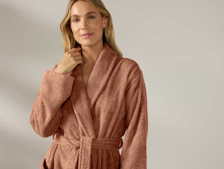 Unisex Cloud Loom Organic Robe | Praline