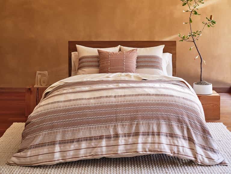 Lost Coast Organic Duvet Cover | Undyed w/Redwood