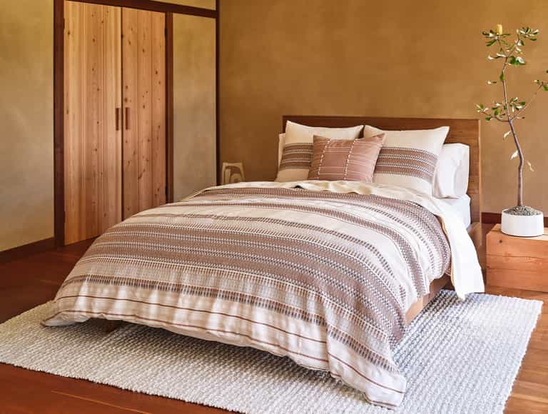 Lost Coast Organic Duvet Cover | Undyed w/Redwood
