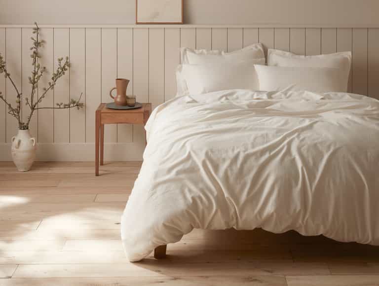 Cloud Soft Organic Sateen Flat Sheets | Undyed