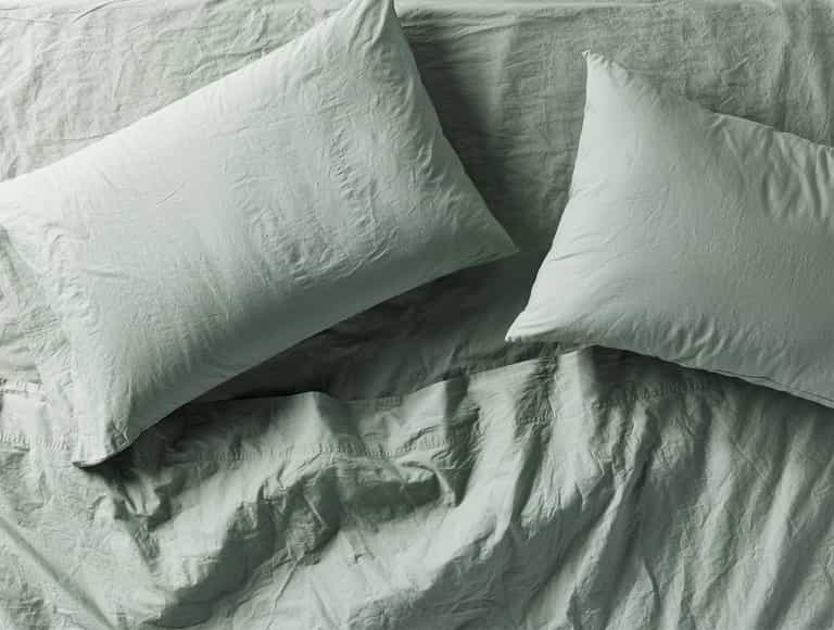 Organic Crinkled Percale™ Sheet Set - Coyuchi | Sage