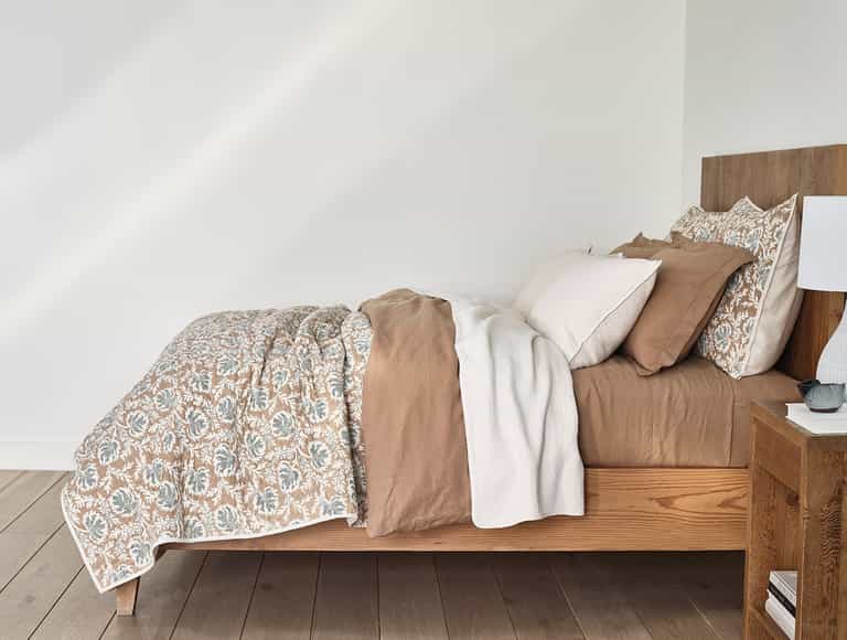 Robles Handstitched Organic Sham | Fawn w/Juniper