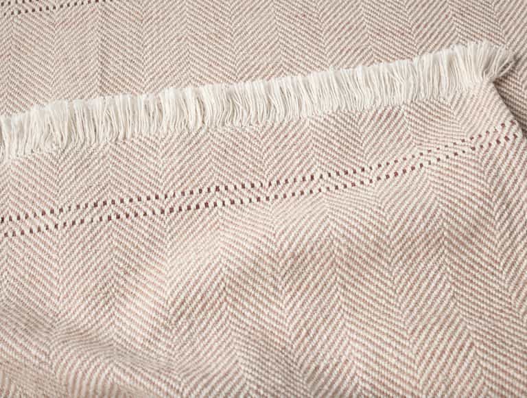 Canyon Organic Throw - Coyuchi | Praline Herringbone