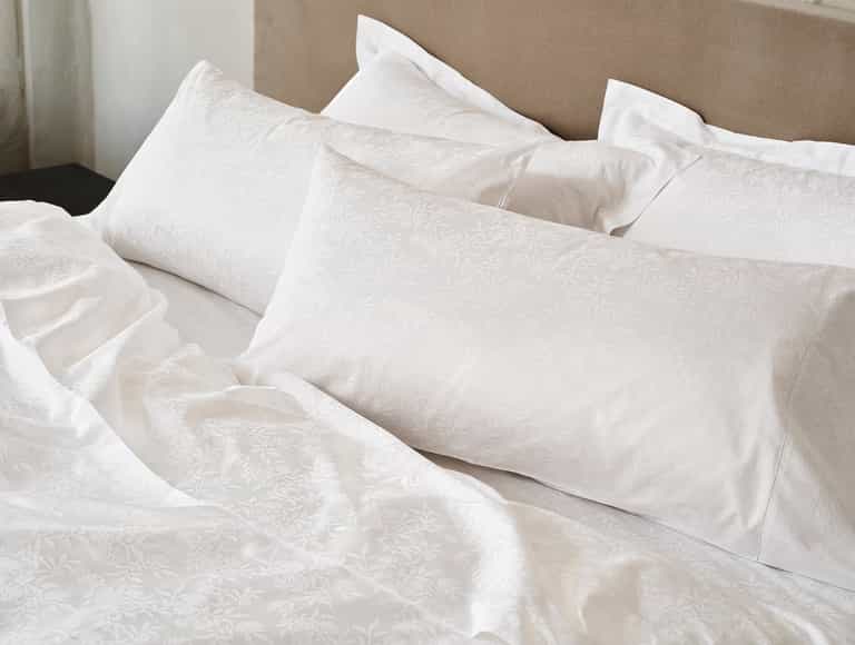 Heirloom Organic Jacquard Sheet Set - Coyuchi | Alpine White
