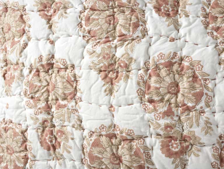 Flores Handstitched Organic Quilt - Coyuchi | Praline