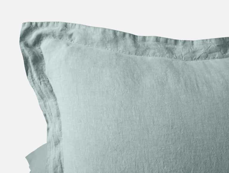 Organic Relaxed Linen Sham - Coyuchi | Pacific Blue Chambray