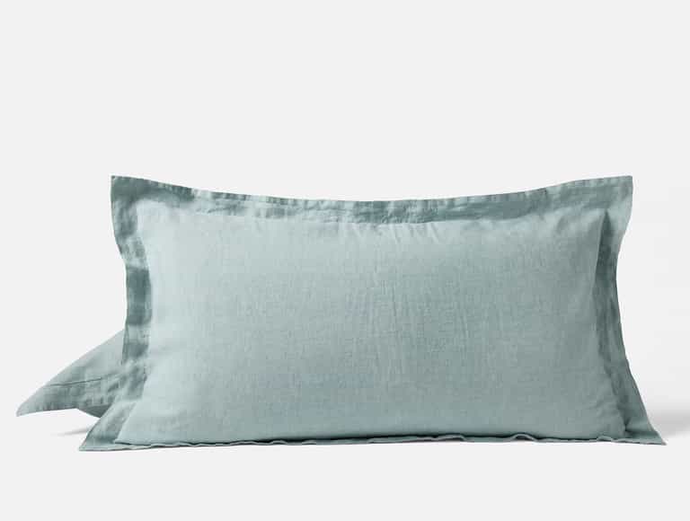 Organic Relaxed Linen Sham - Coyuchi | Pacific Blue Chambray