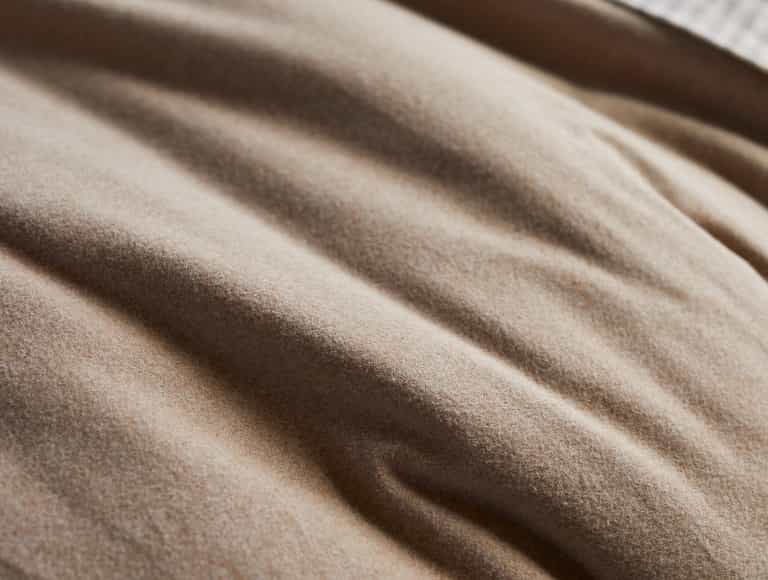 Cloud Brushed&trade; Organic Flannel Sheets | Camel Heather