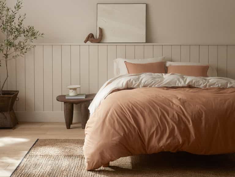 Organic Crinkled Percale™ Duvet Cover | Ginger