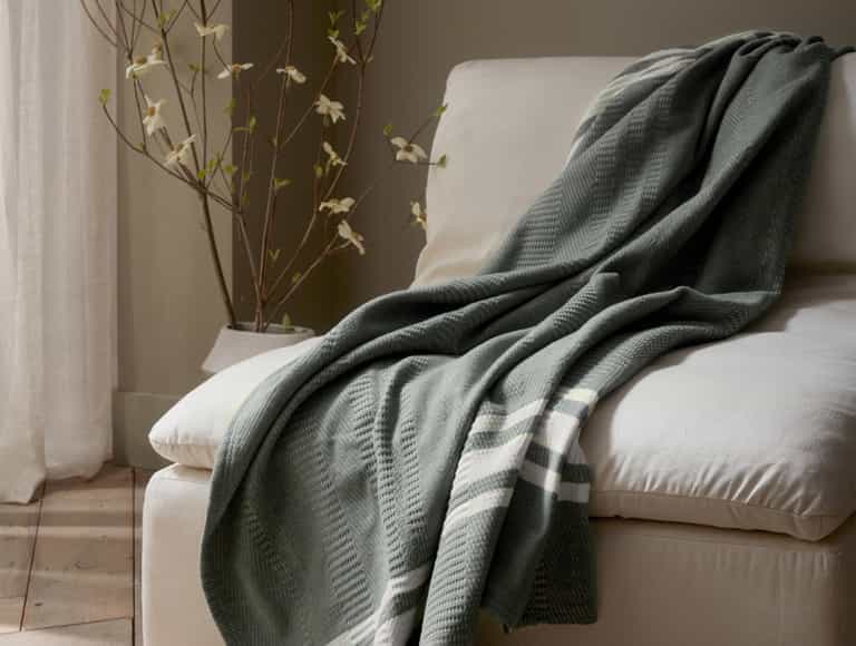 Cirrus Supersoft Organic Cotton Throw | Cypress