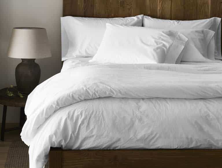 300 Thread Count Organic Percale Sheets | Alpine White