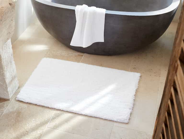 Shag Organic Bath Rug | Alpine White